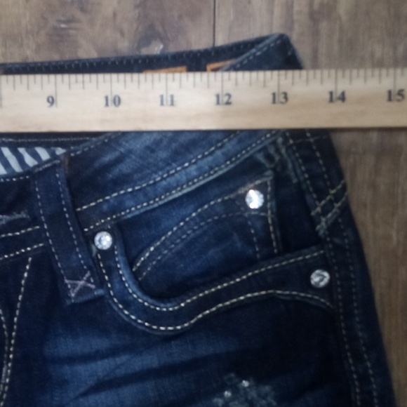 Rock Revival NWOT Women's 26 Skinny Johanna Bejeweled Rhinestones Distressed - Picture 11 of 13